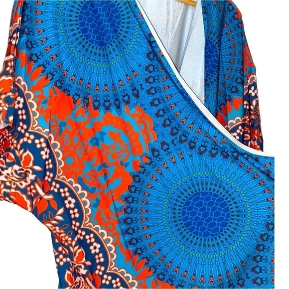 Medallion & Floral Kimono Coverup Top ~ Brand New - Picture 12 of 16